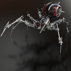 Araña de Batalla Negra Mecánica Metal 3D