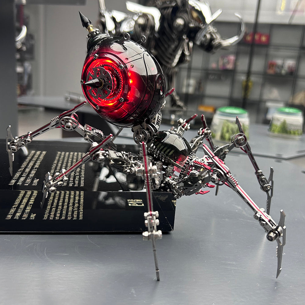 Araña de Batalla Negra Mecánica Metal 3D