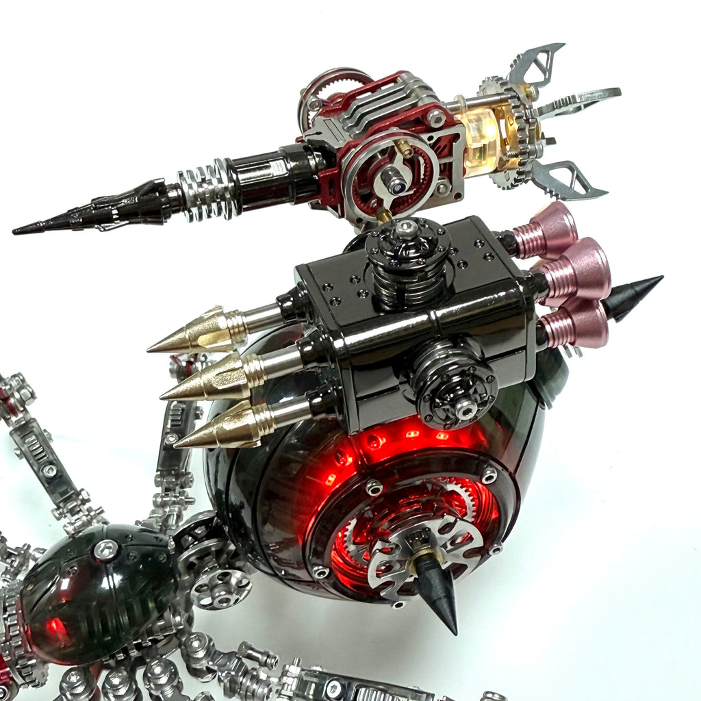 Araña de Batalla Negra Mecánica Metal 3D