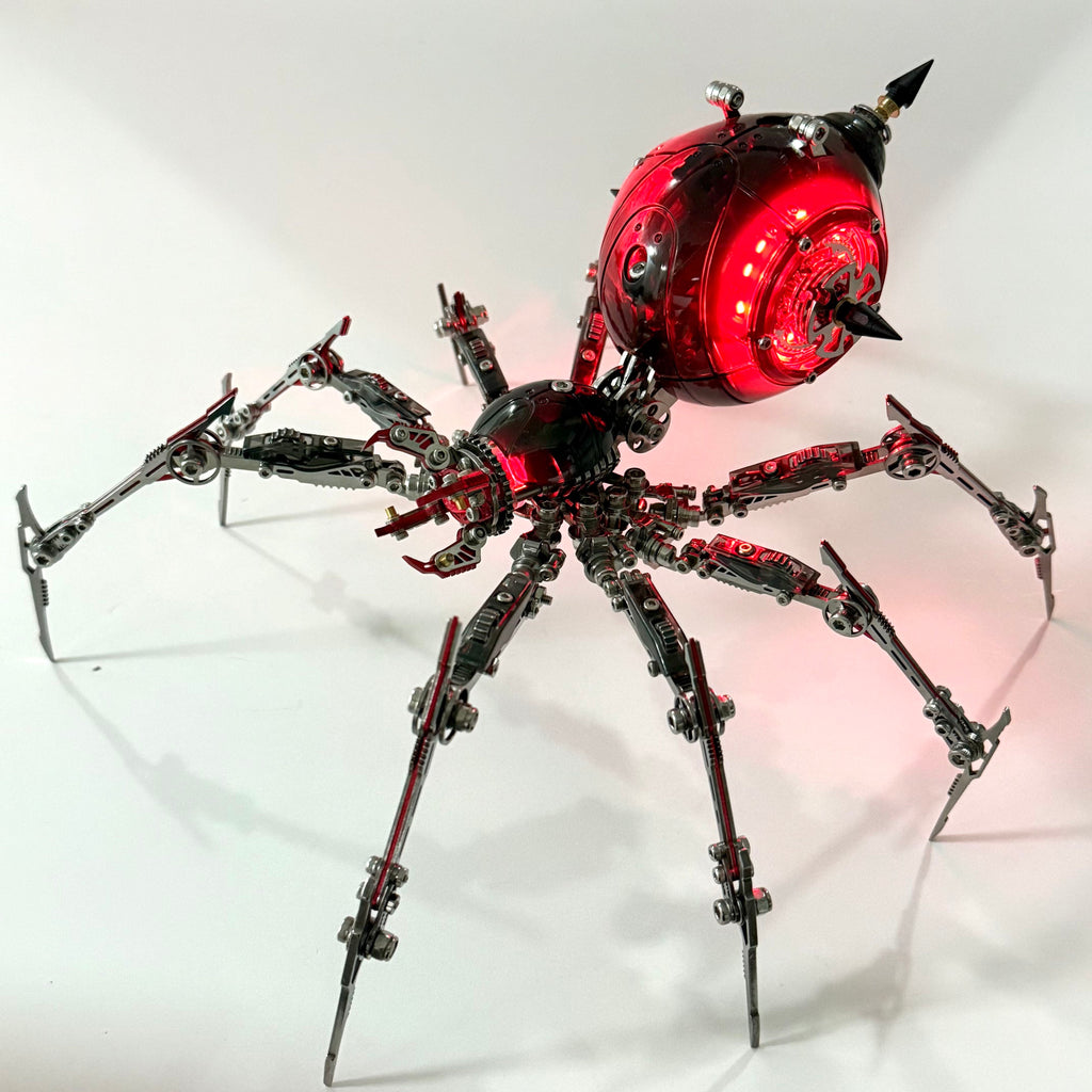 Araña de Batalla Negra Mecánica Metal 3D