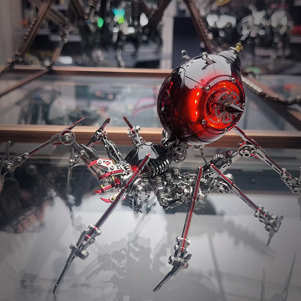 Araña de Batalla Negra Mecánica Metal 3D