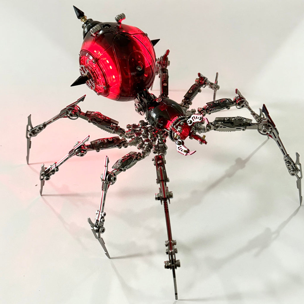Araña de Batalla Negra Mecánica Metal 3D