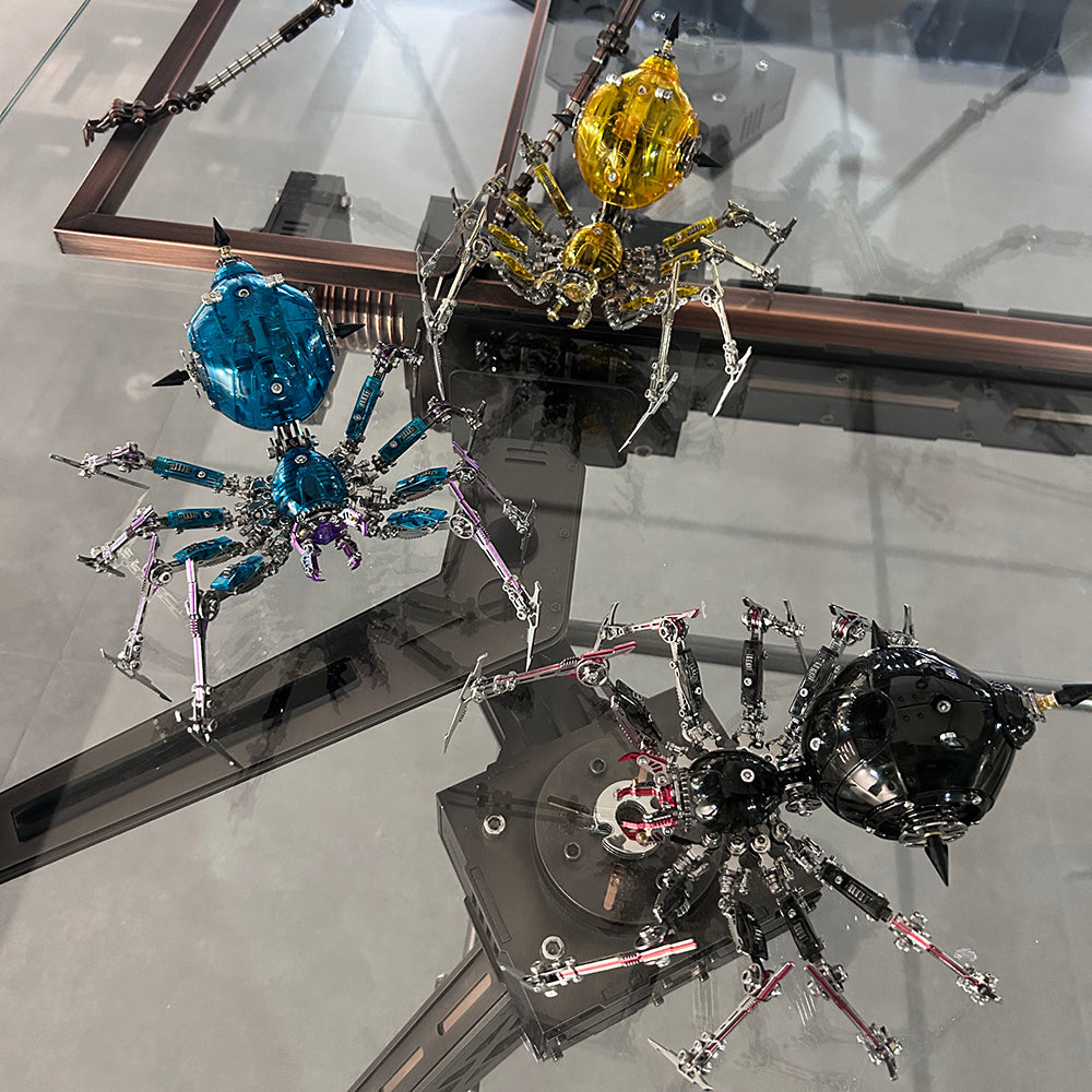 Araña de Batalla Negra Mecánica Metal 3D