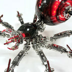 Araña de Batalla Negra Mecánica Metal 3D