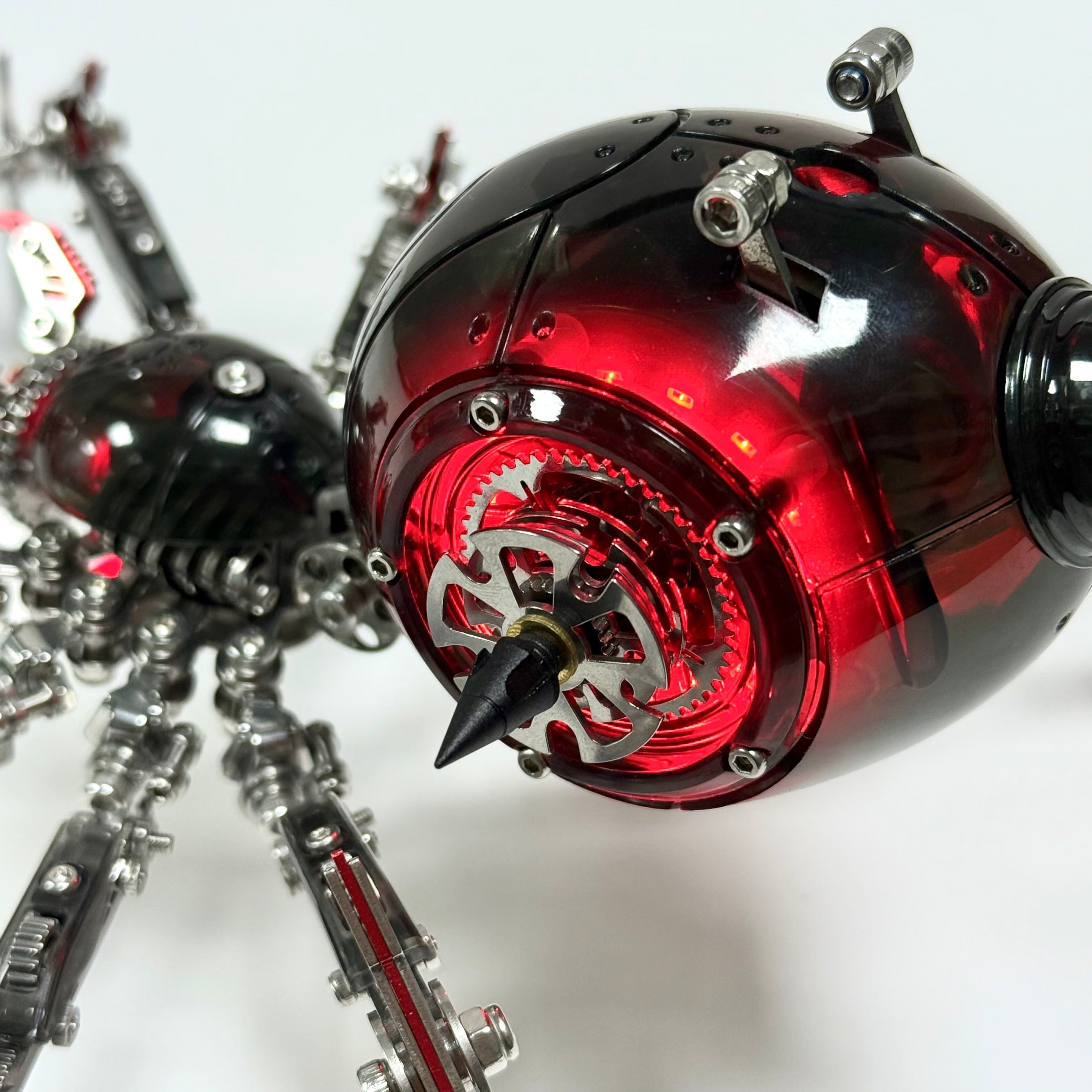 Araña de Batalla Negra Mecánica Metal 3D