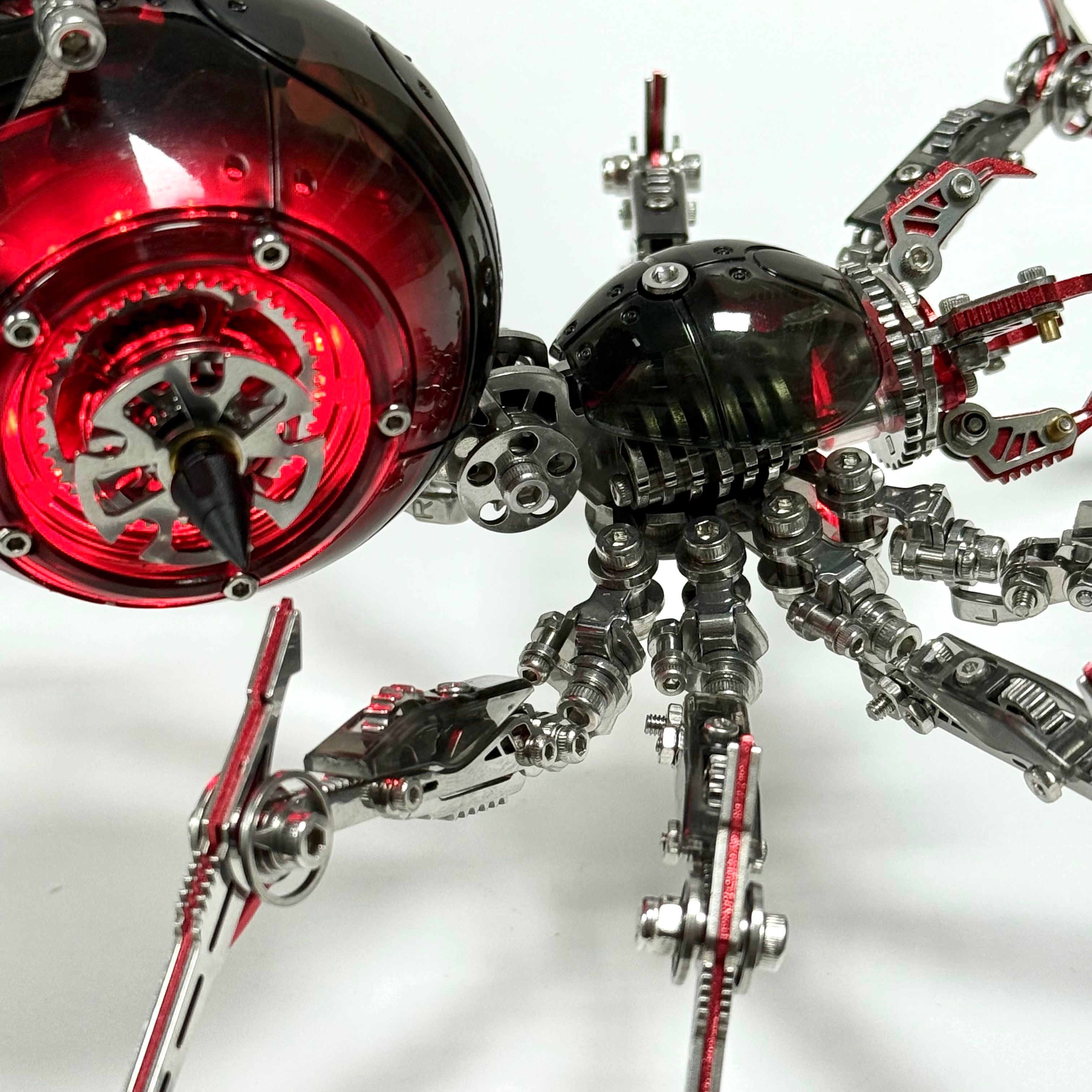 Araña de Batalla Negra Mecánica Metal 3D
