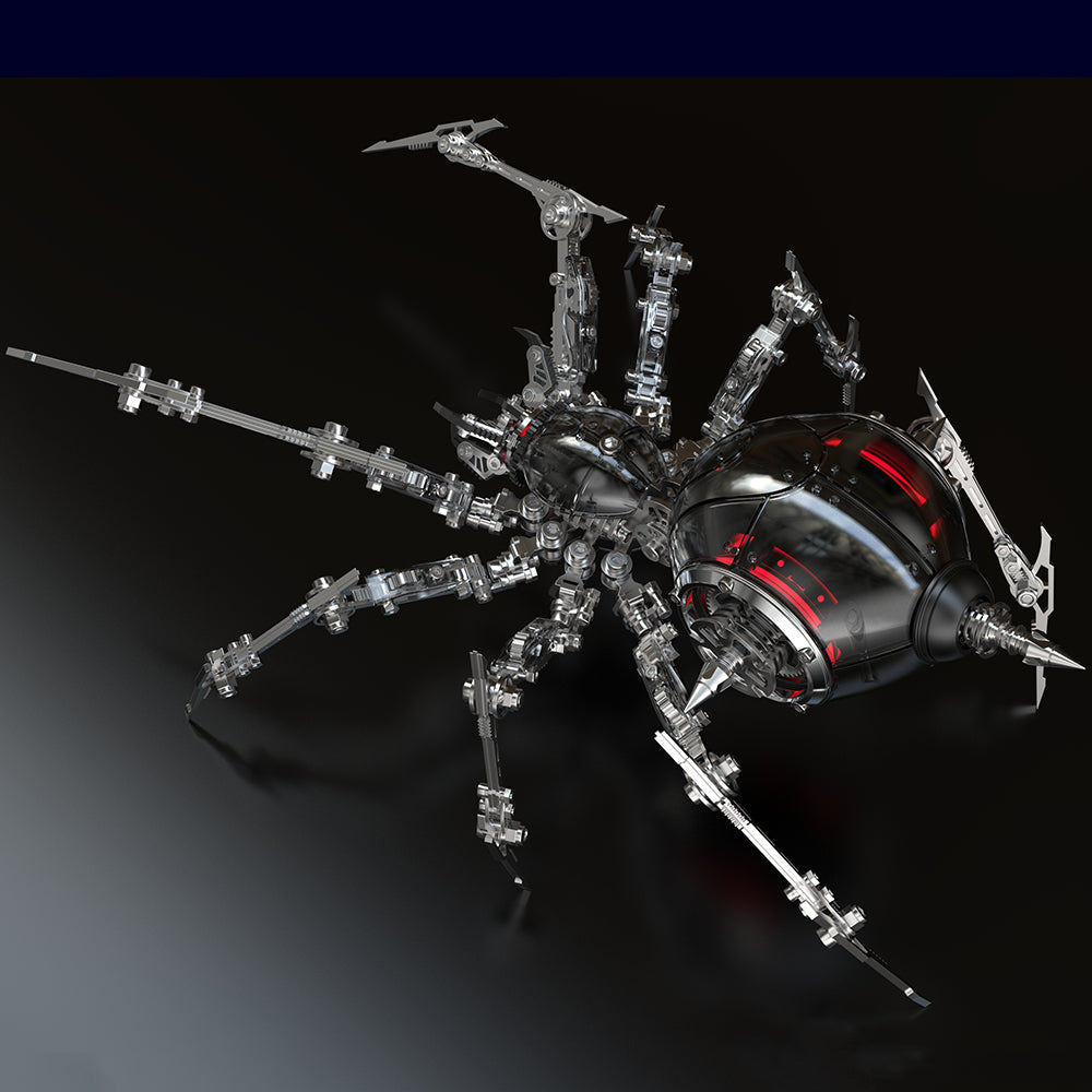 Araña de Batalla Negra Mecánica Metal 3D