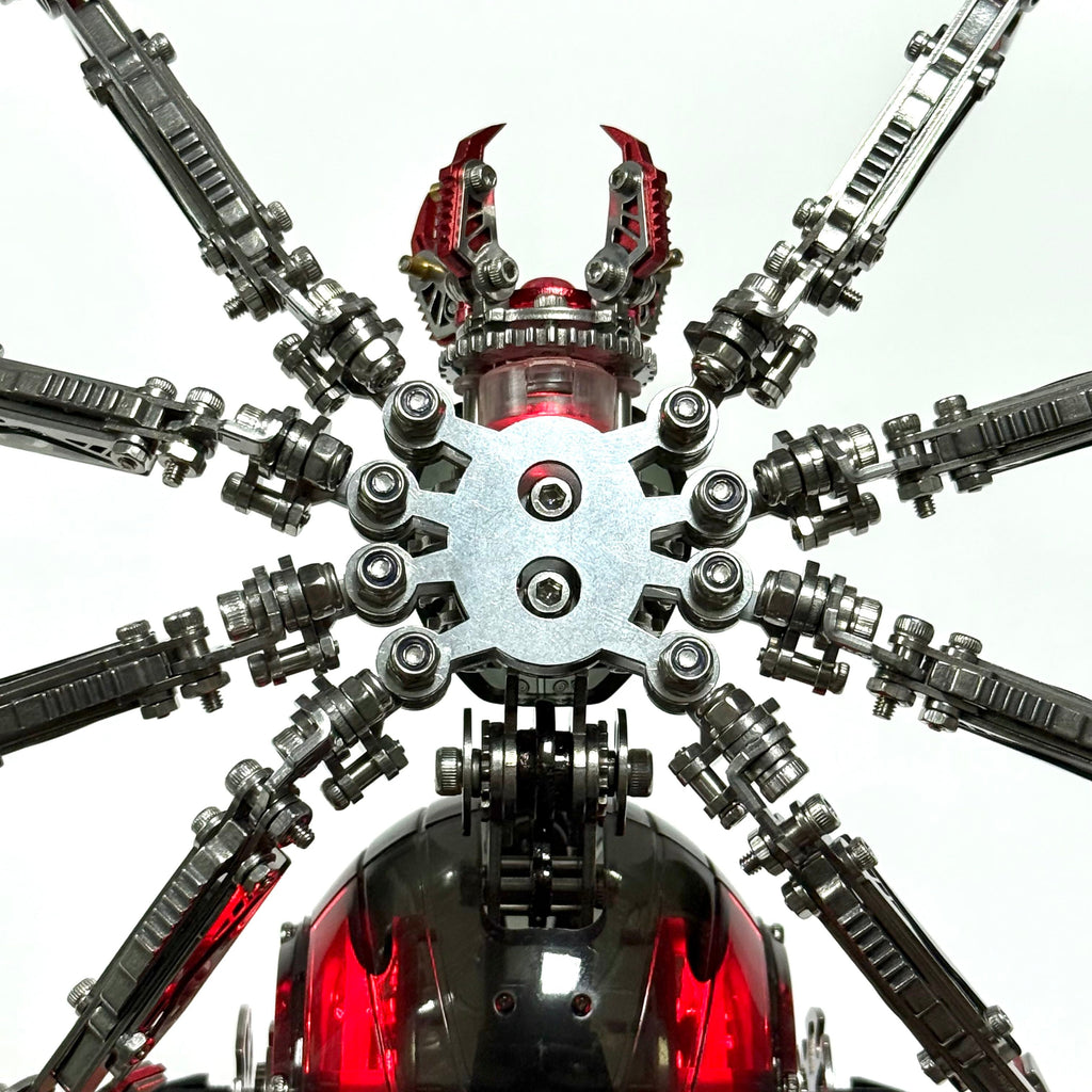 Araña de Batalla Negra Mecánica Metal 3D