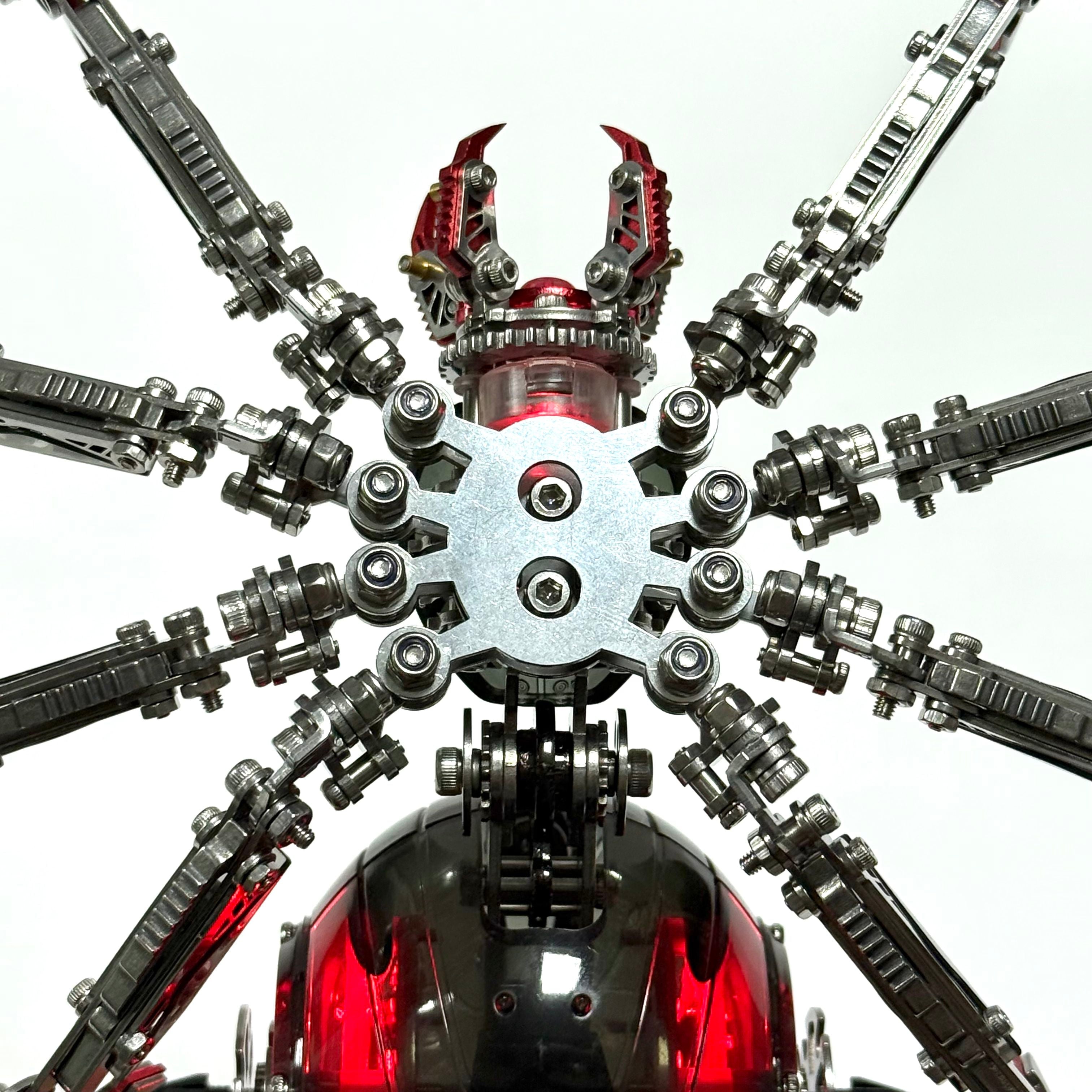 Araña de Batalla Negra Mecánica Metal 3D