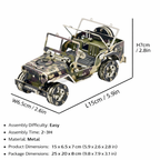 Jeep Militar Camuflaje Metal 3D