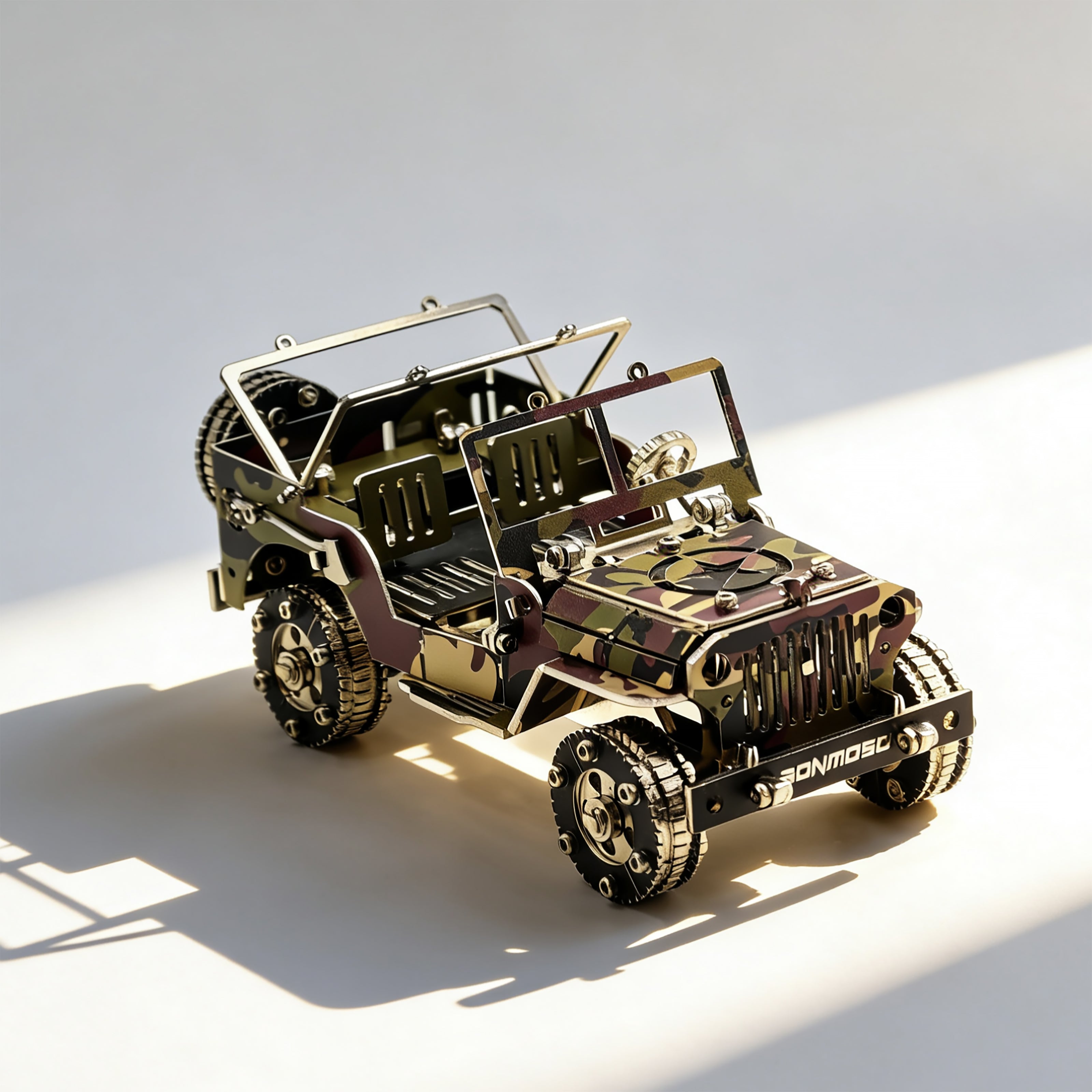 Jeep Militar Camuflaje Metal 3D