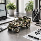 Jeep Militar Camuflaje Metal 3D