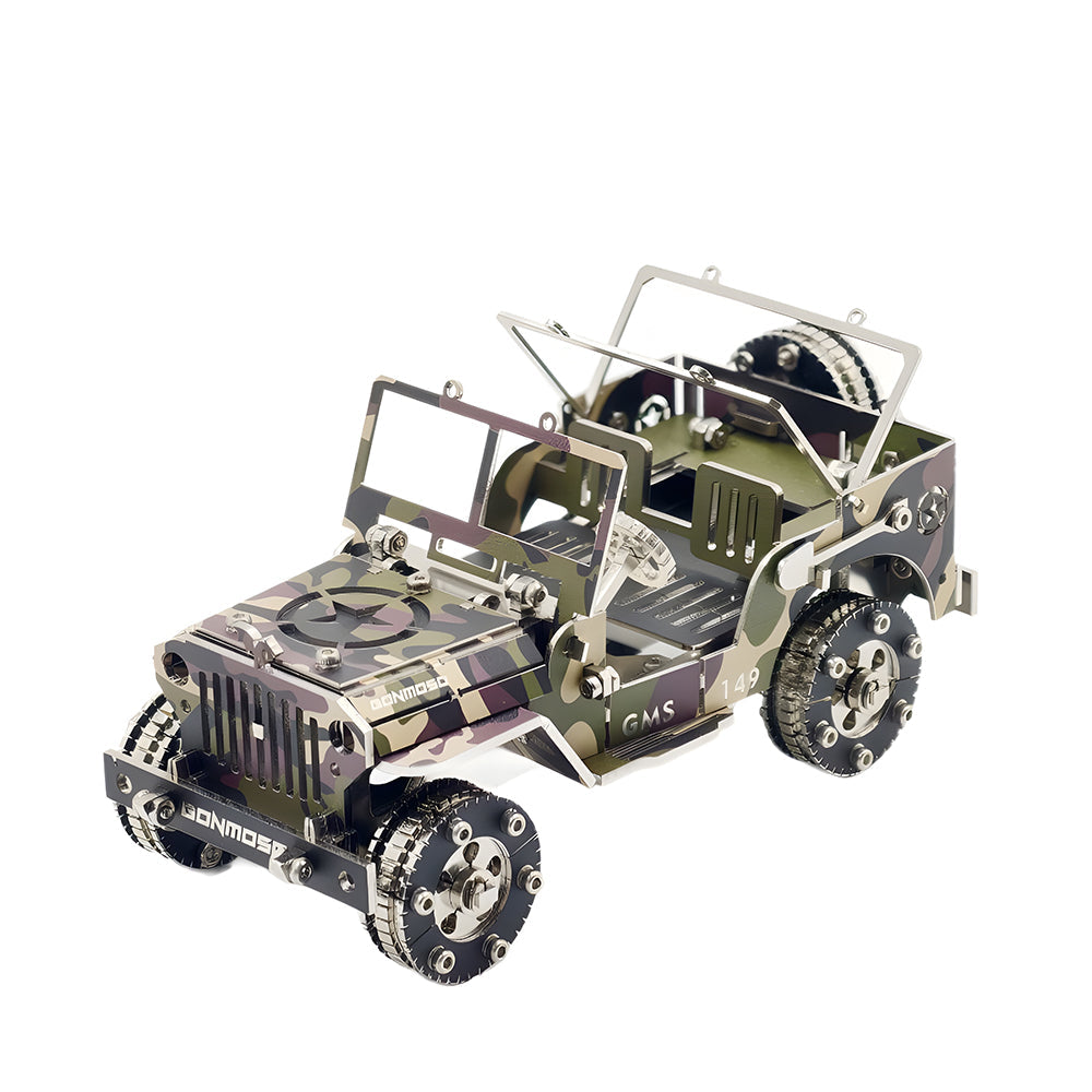 Jeep Militar Camuflaje Metal 3D