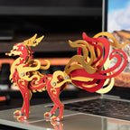 Zorro de Nueve Colas Metal 3D Colorido
