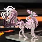 Zorro de Nueve Colas Metal 3D Colorido
