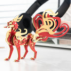 Zorro de Nueve Colas Metal 3D Colorido