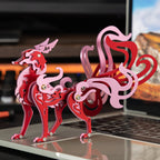 Zorro de Nueve Colas Metal 3D Colorido