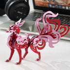 Zorro de Nueve Colas Metal 3D Colorido