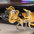 Zorro de Nueve Colas Metal 3D Colorido