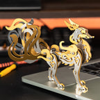 Zorro de Nueve Colas Metal 3D Colorido