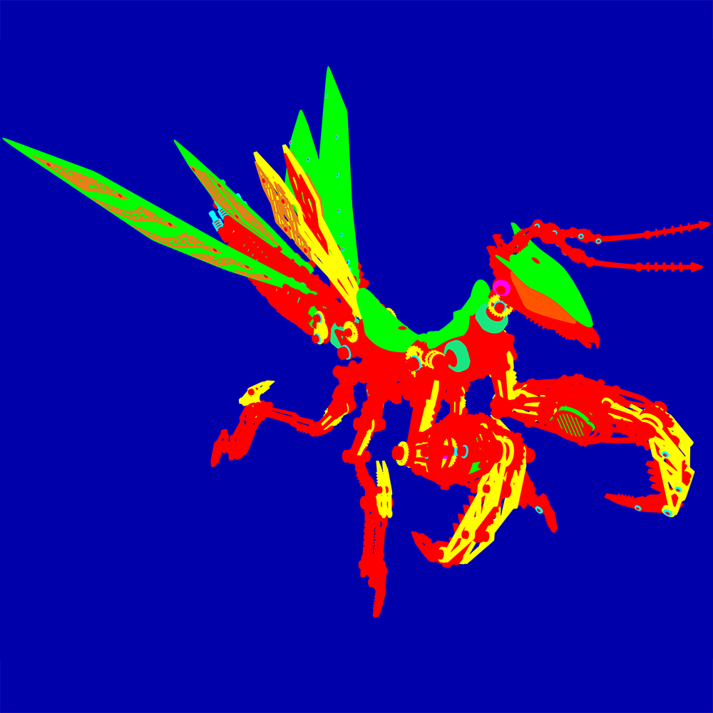 Mantis Orquídea Metal 3D Coleccionable