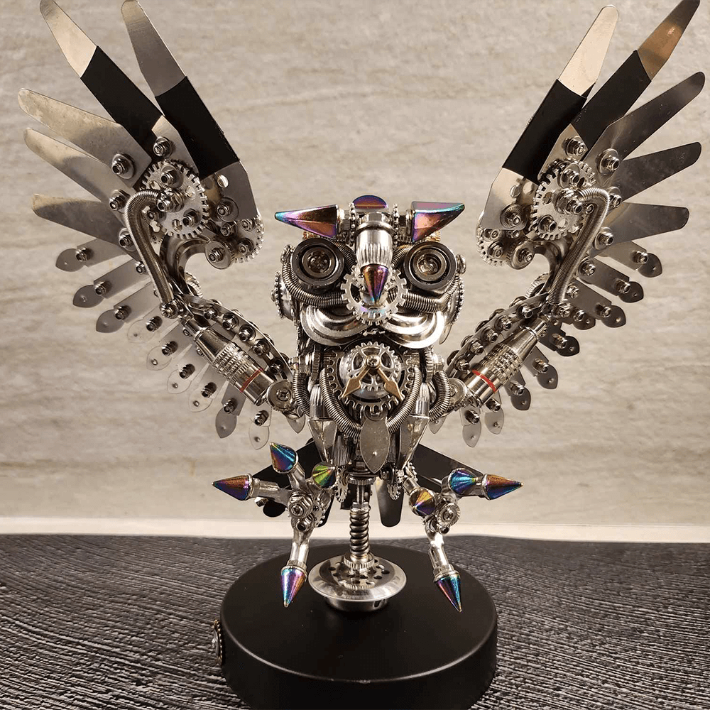 Búho Steampunk Metal 3D