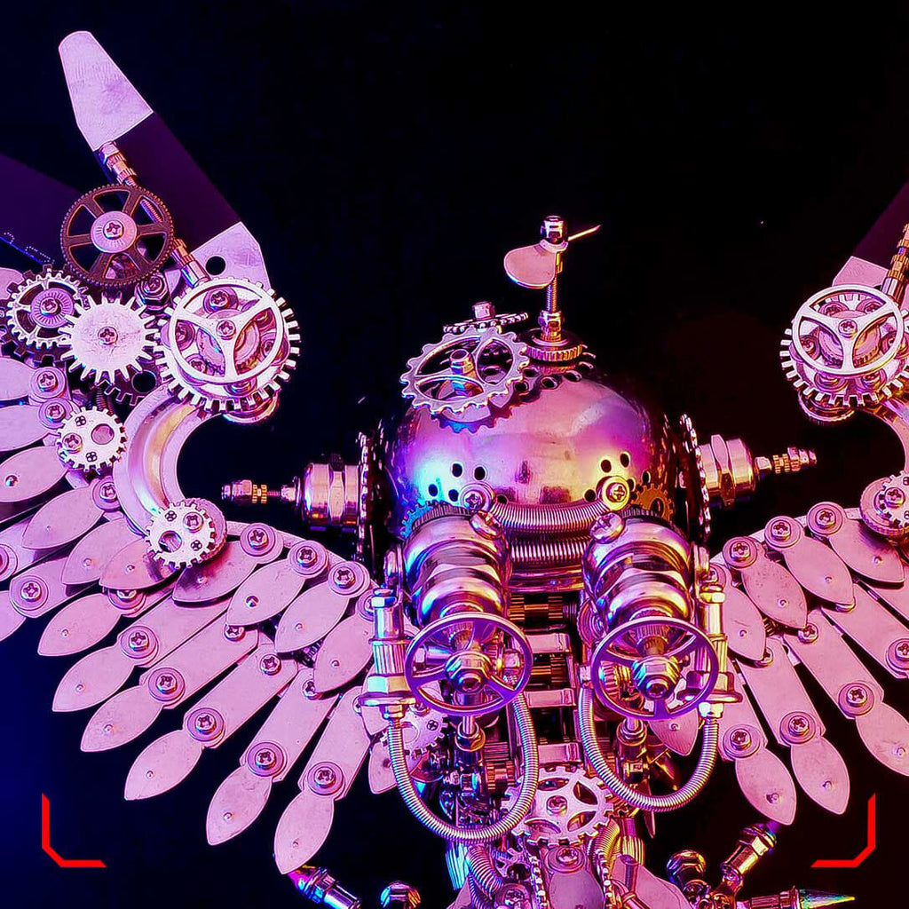 Búho Steampunk Metal 3D