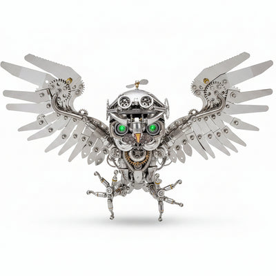 Búho Steampunk Metal 3D
