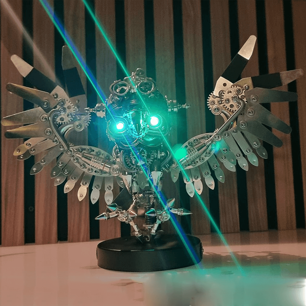 Búho Steampunk Metal 3D