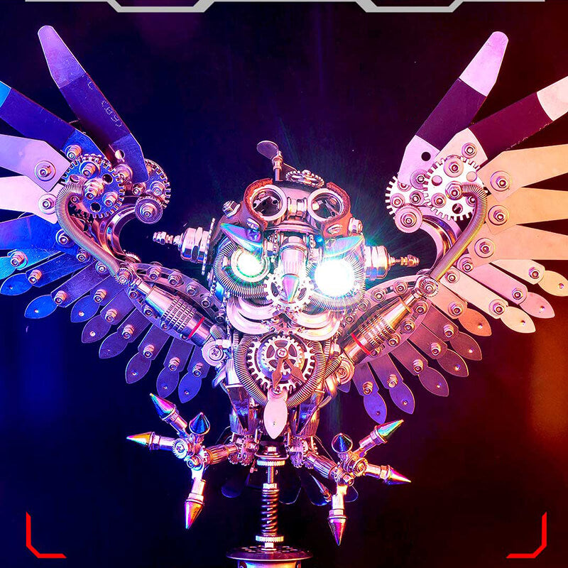 Búho Steampunk Metal 3D