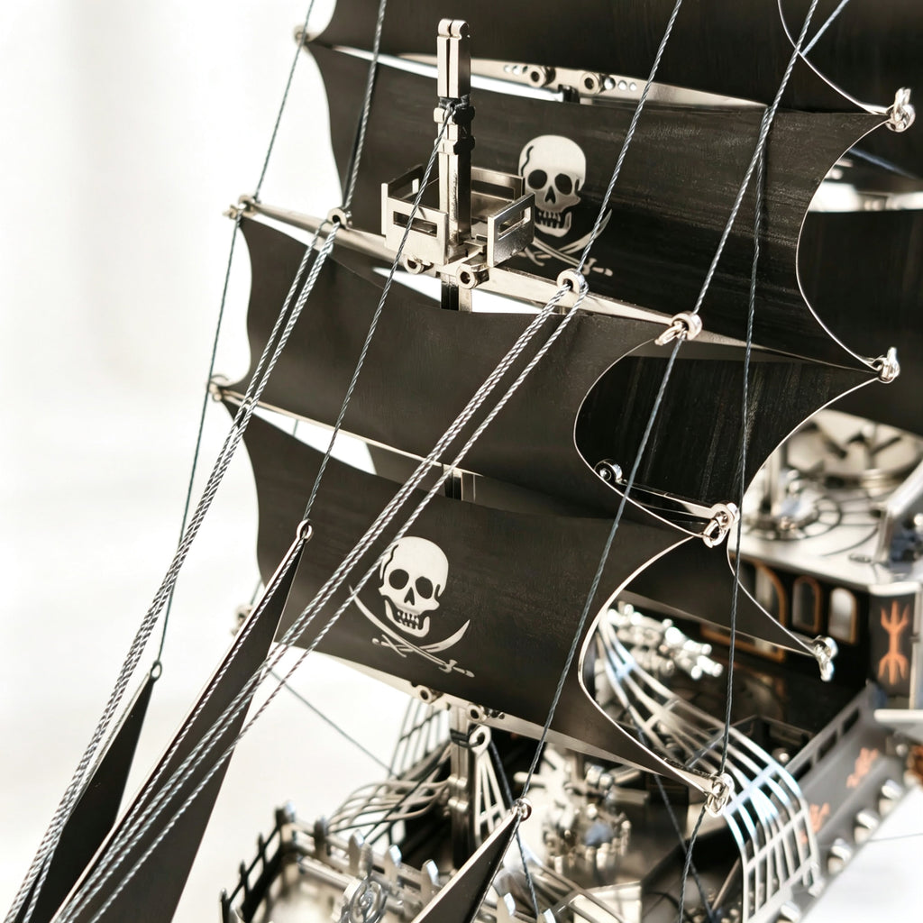 Barco Pirata Mecánico Metal 3D