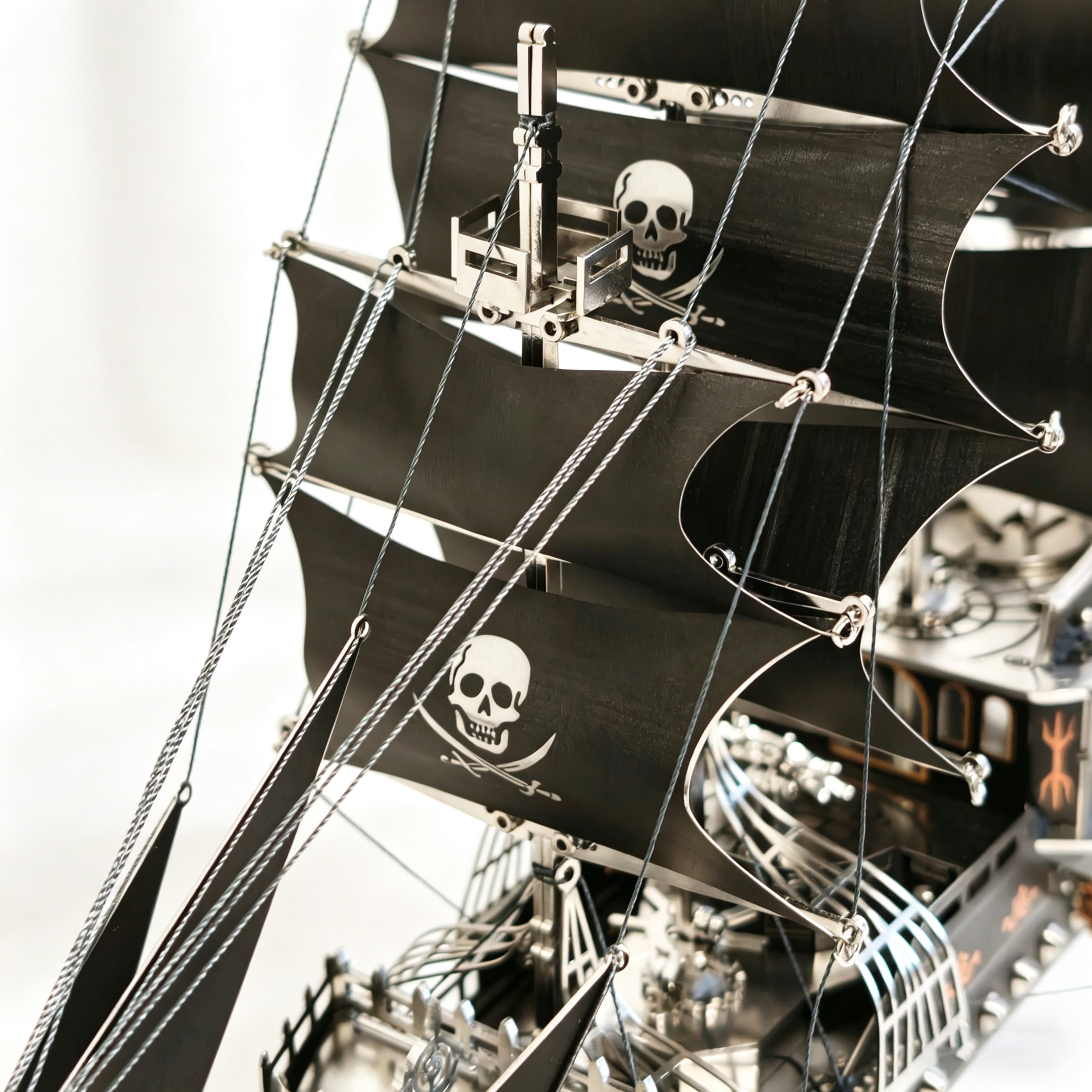 Barco Pirata Mecánico Metal 3D