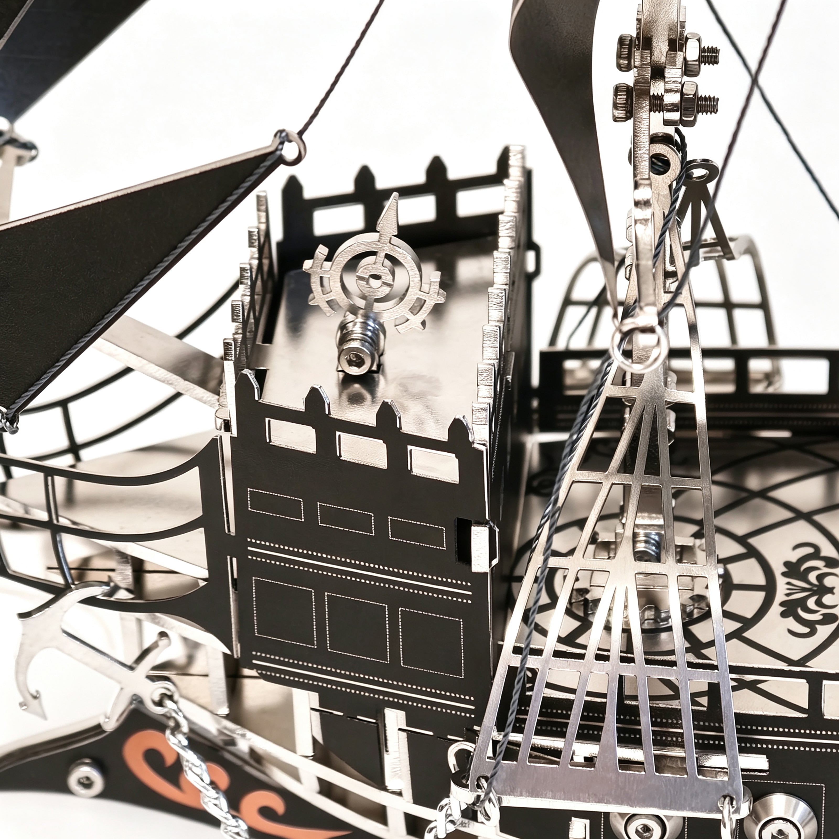 Barco Pirata Mecánico Metal 3D