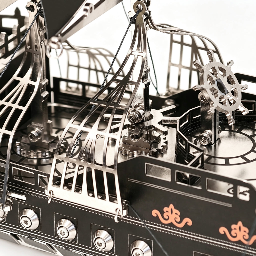 Barco Pirata Mecánico Metal 3D