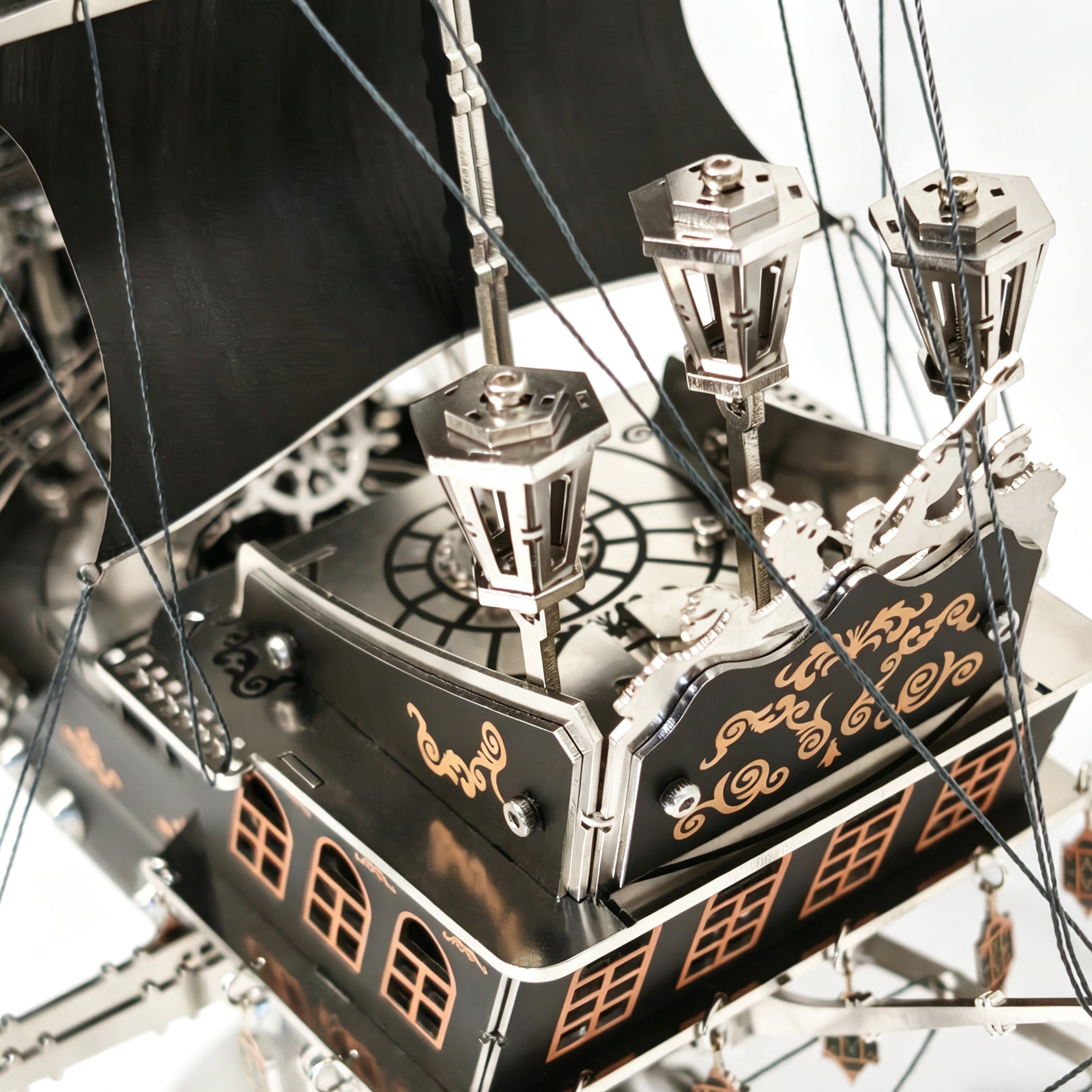 Barco Pirata Mecánico Metal 3D