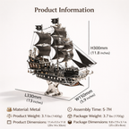 Barco Pirata Mecánico Metal 3D