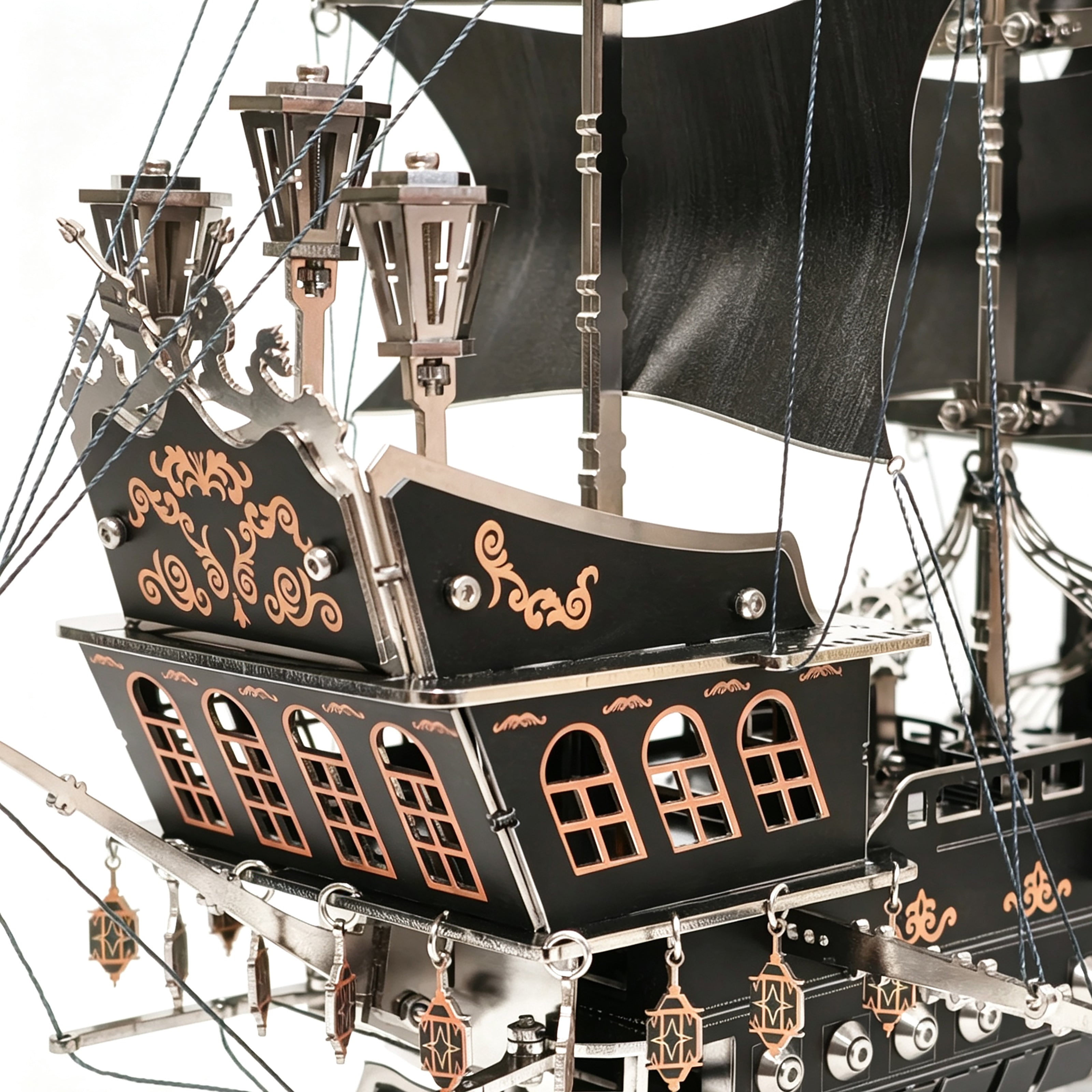 Barco Pirata Mecánico Metal 3D