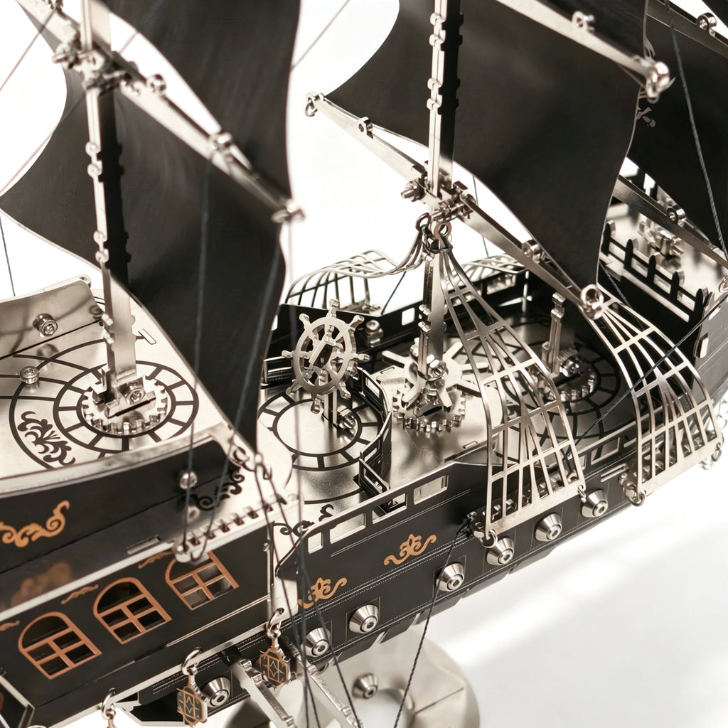 Barco Pirata Mecánico Metal 3D