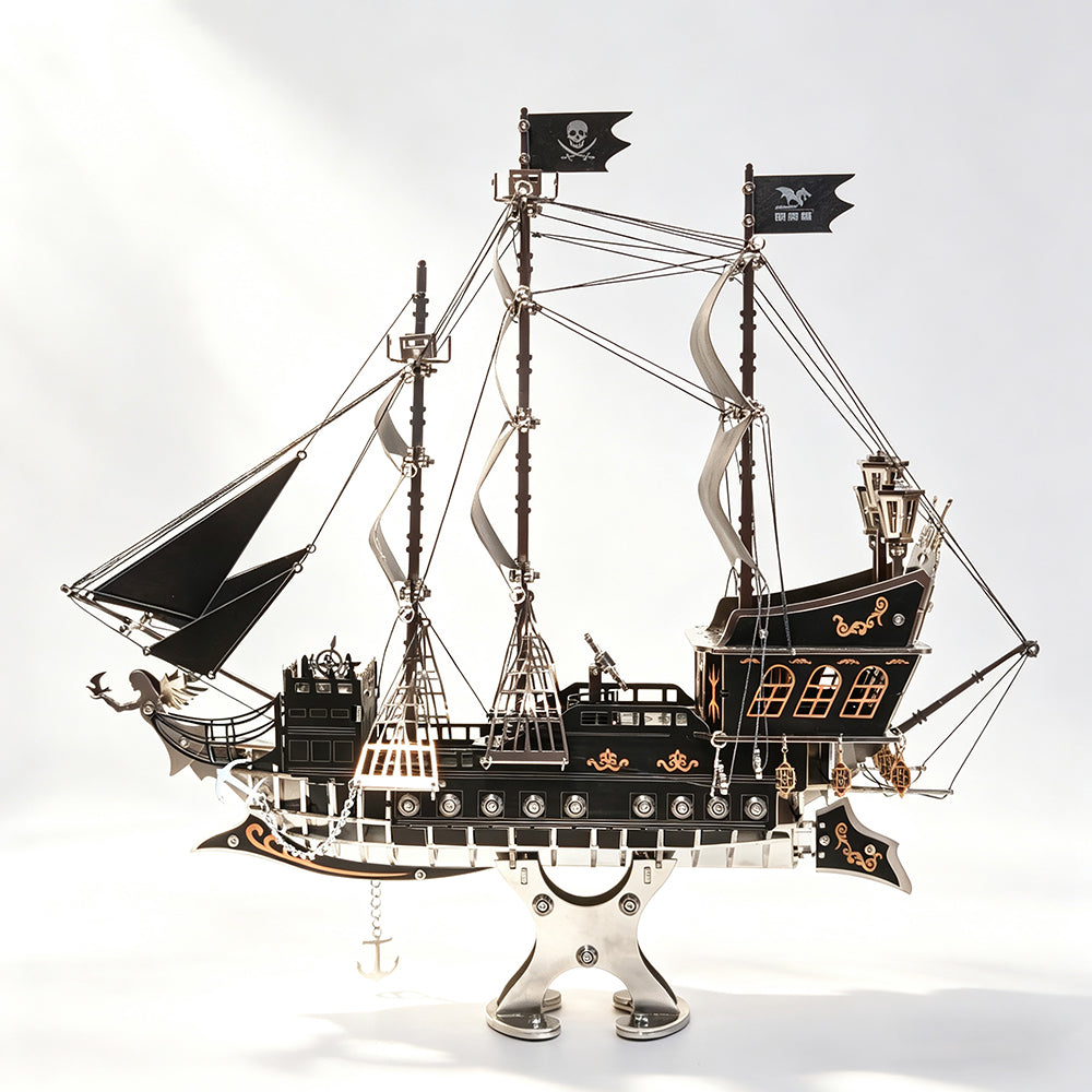 Barco Pirata Mecánico Metal 3D