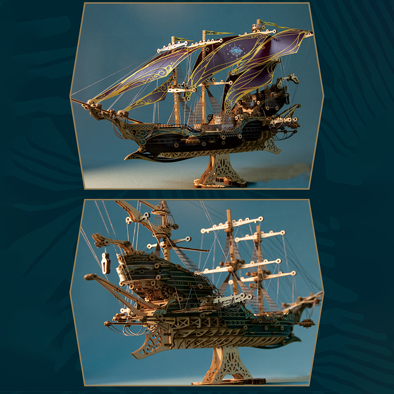 Barco Pirata Madera 3D