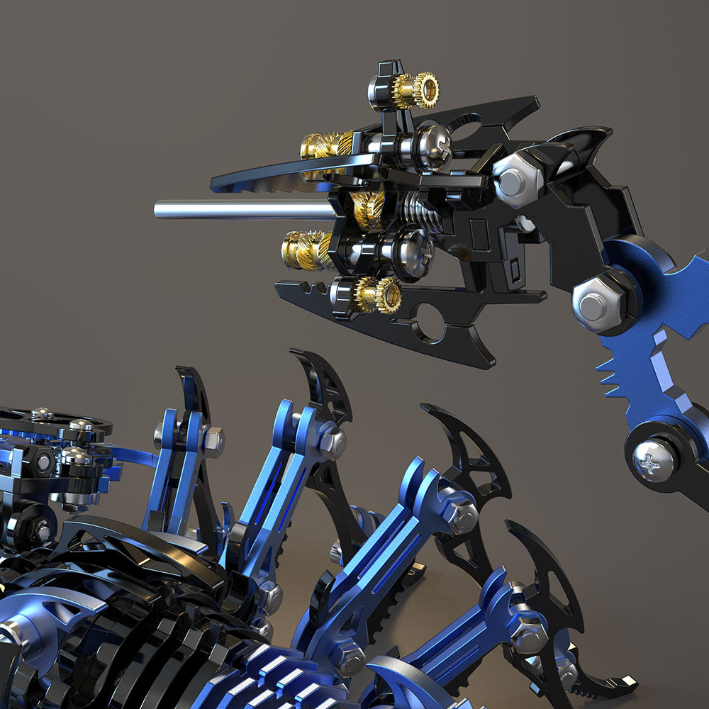 Escorpión Azul Negro Punk Metal 3D