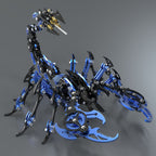 Escorpión Azul Negro Punk Metal 3D