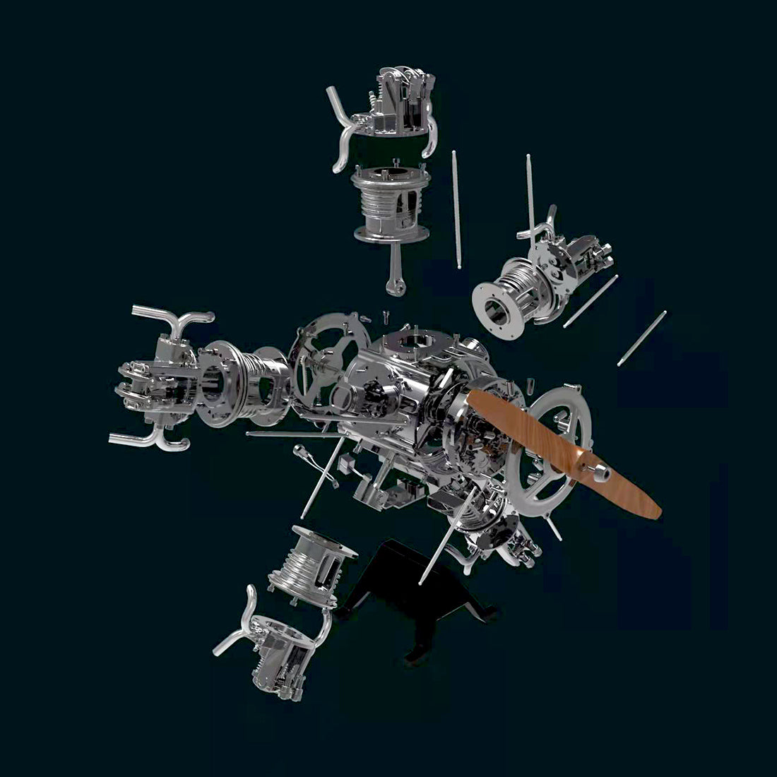 Motor Radial Metal Escala 1/6 250 piezas