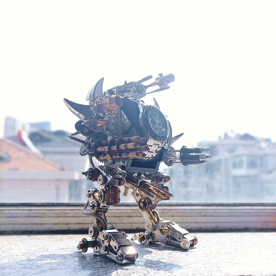 Soporte Reloj Robot Mecha Metal 3D