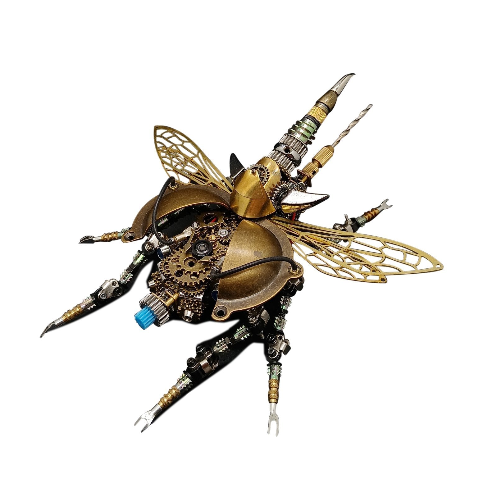 Escarabajo de Guerra Steampunk Metal 3D con Luz