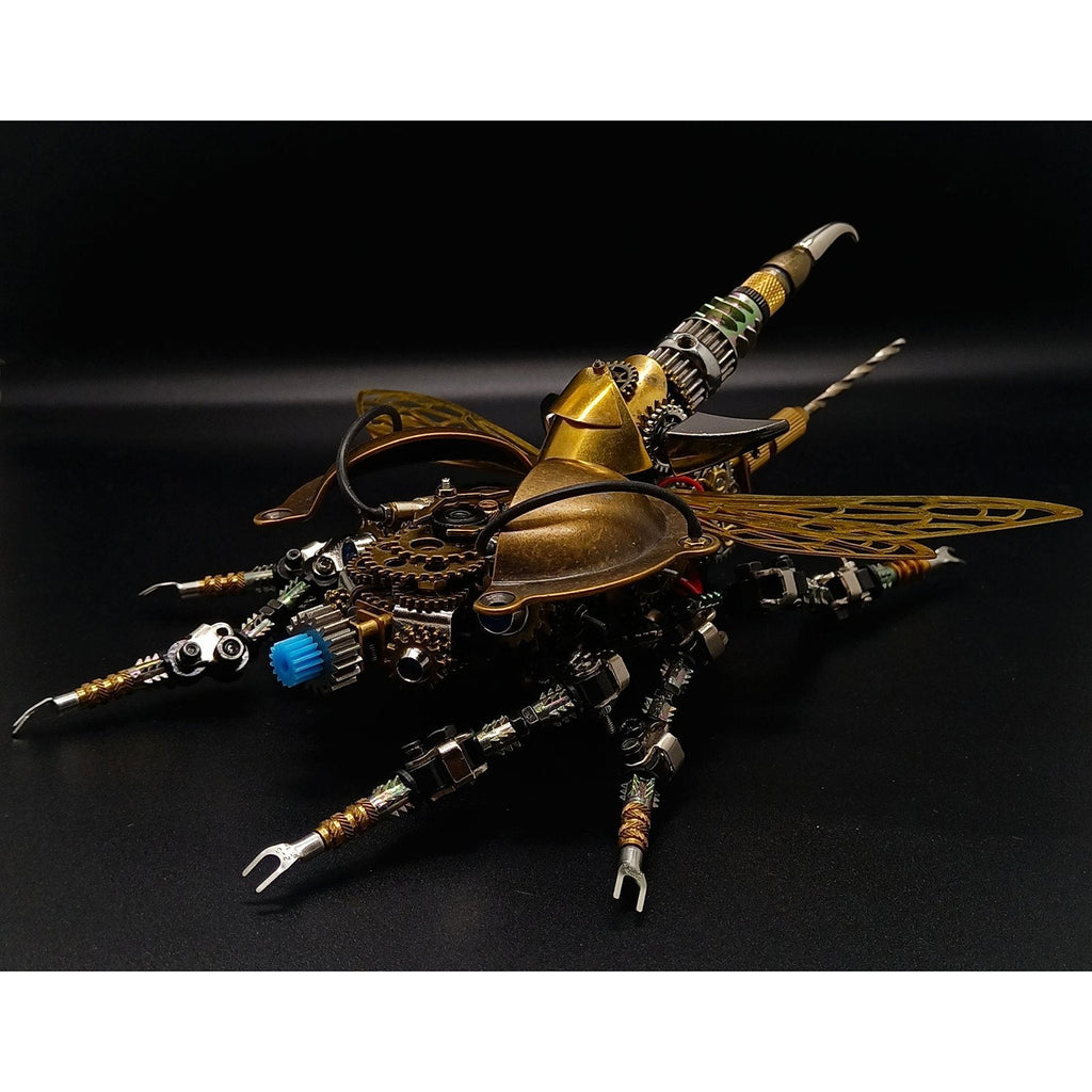 Escarabajo de Guerra Steampunk Metal 3D con Luz
