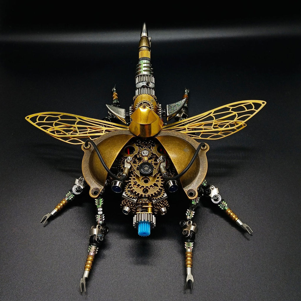 Escarabajo de Guerra Steampunk Metal 3D con Luz