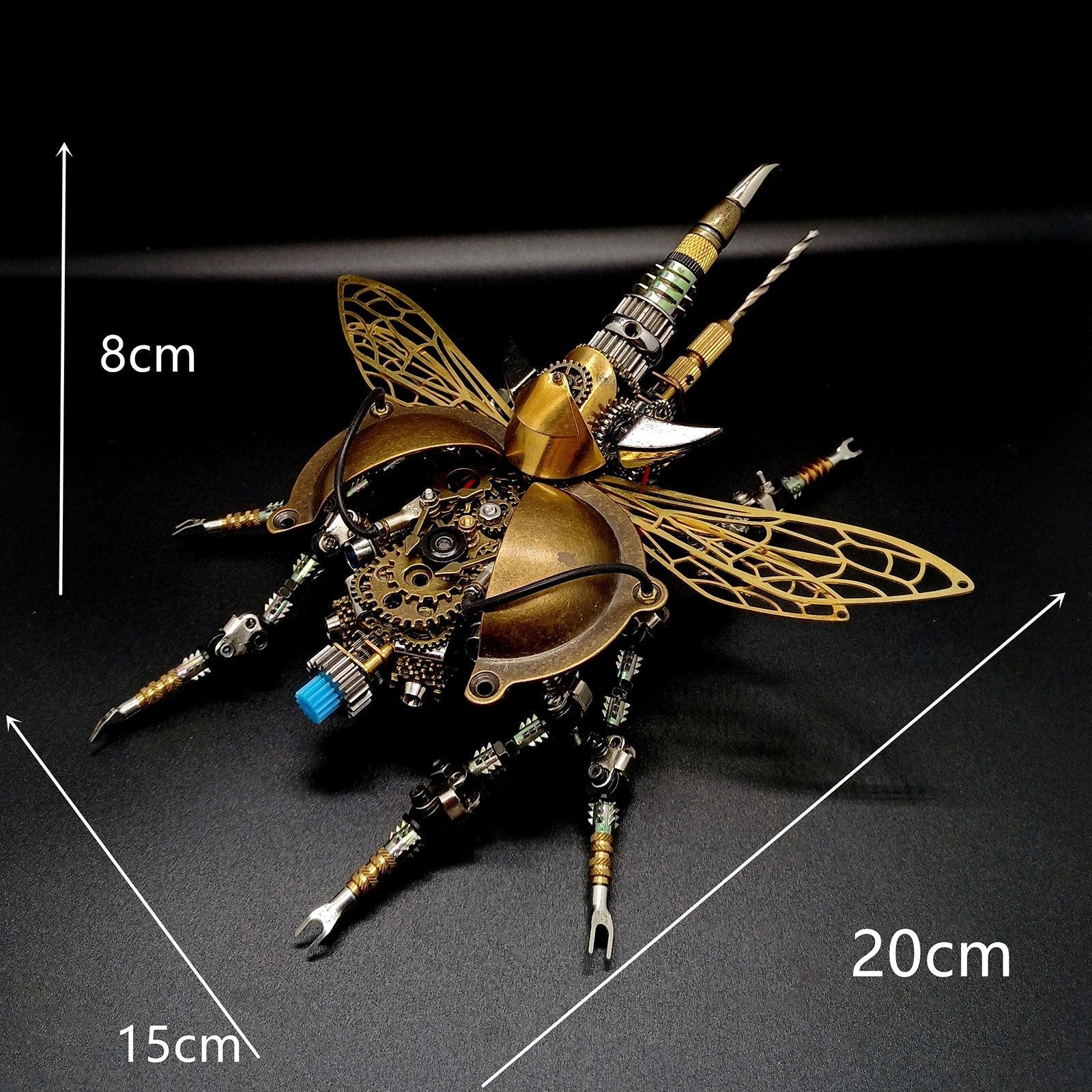 Escarabajo de Guerra Steampunk Metal 3D con Luz