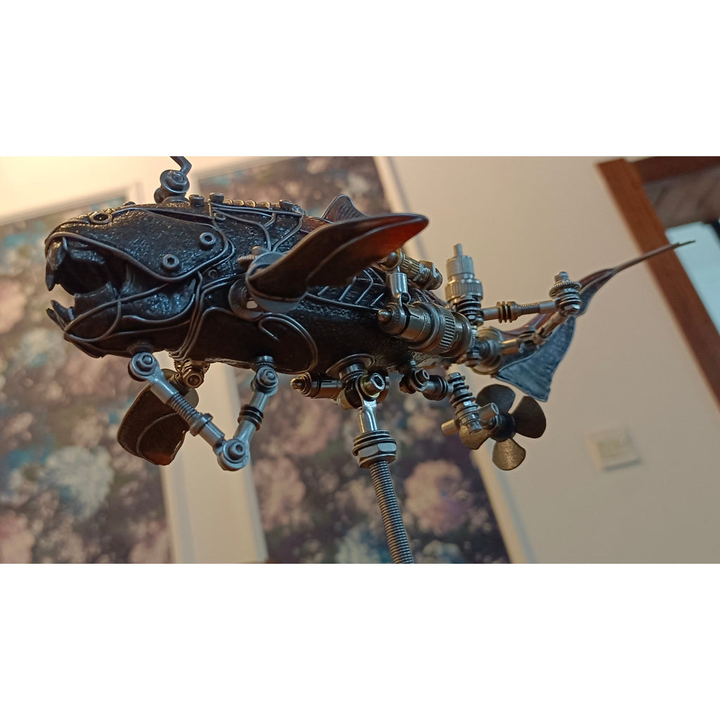 Dunkleosteus Mecánico Steampunk Metal 3D