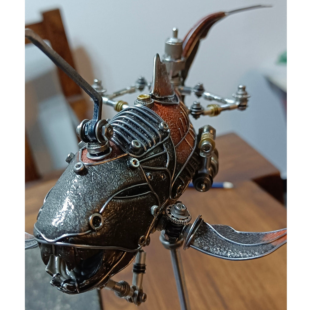 Dunkleosteus Mecánico Steampunk Metal 3D